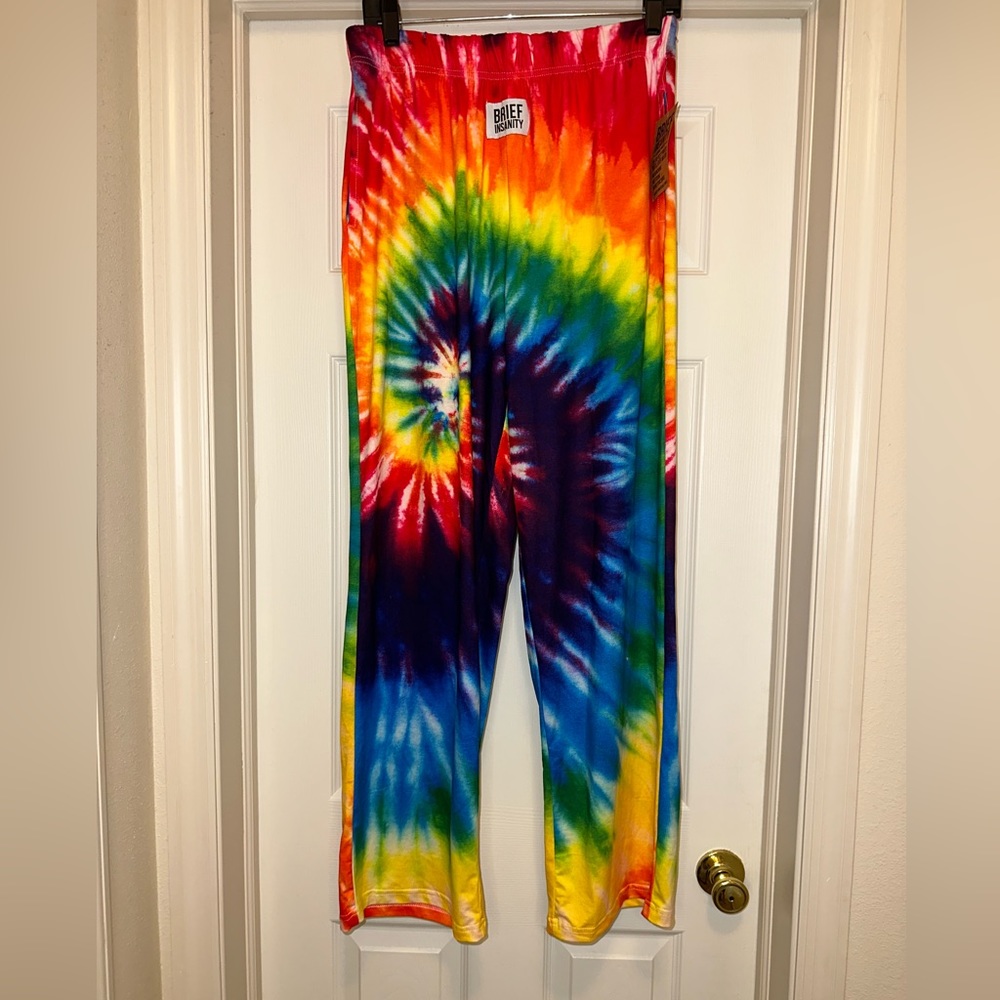 NWT Large Brief Insanity tie dye lounge pants.